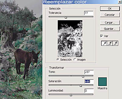 reemplazar color