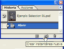 crear instantanea